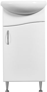 Тумба под раковину Stella Polar Волна 40см белый SP-00000230